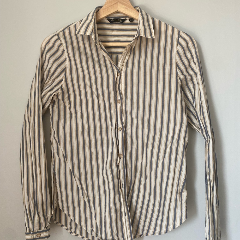 massimo dutti 100% cotton button down